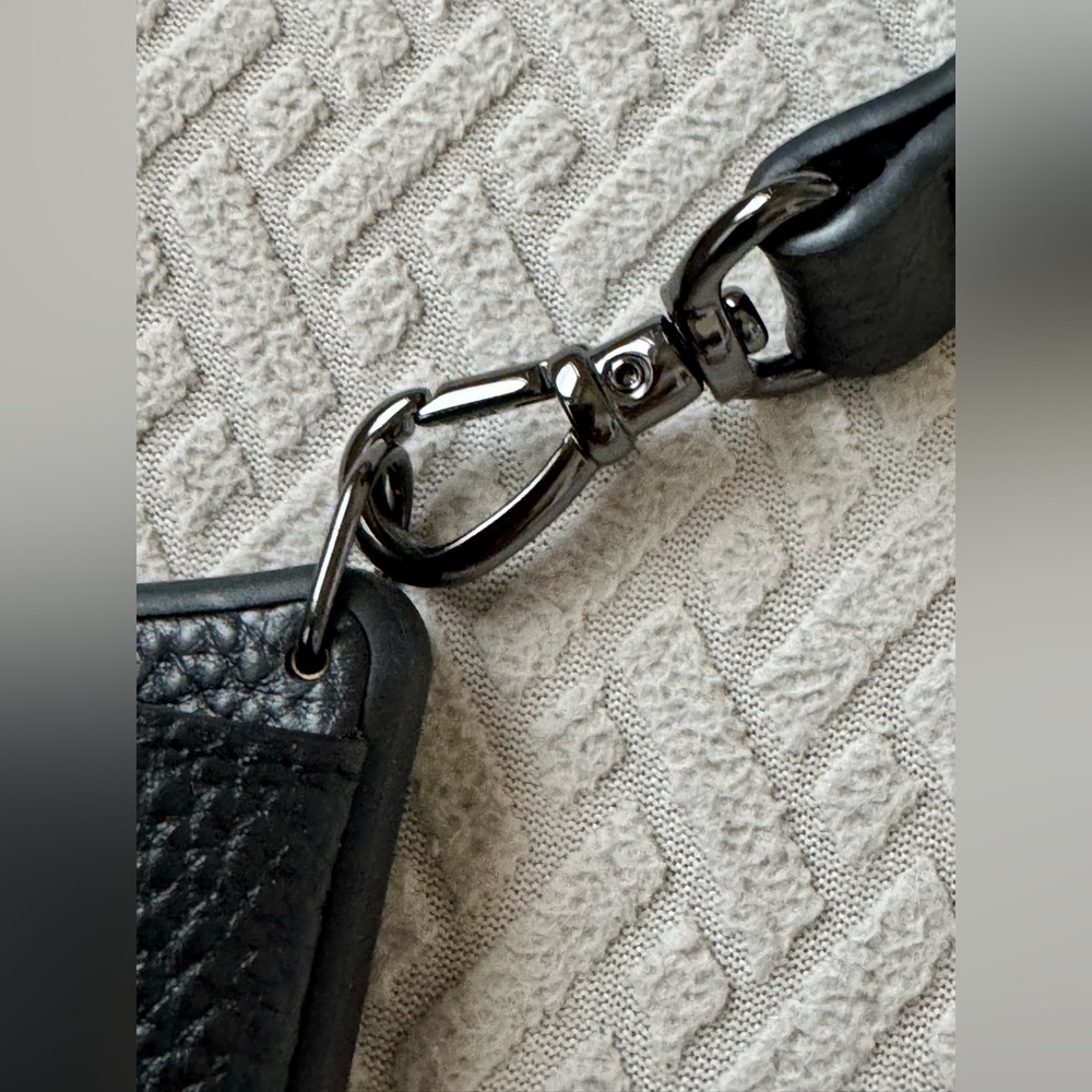 Bandolier Black Leather Crossbody Phone Case - Picture 11 of 12